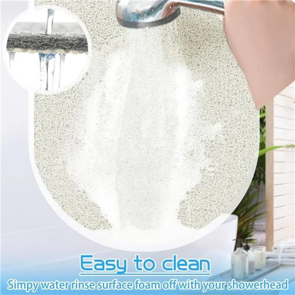 Non Slip Bathtub Mat Shower Mat Soft Loofah Bath Tub Mat for Bathroom 16x40 Whit